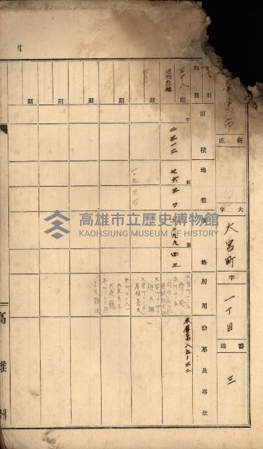 罹災救助金所屬土地臺帳藏品圖，第6張