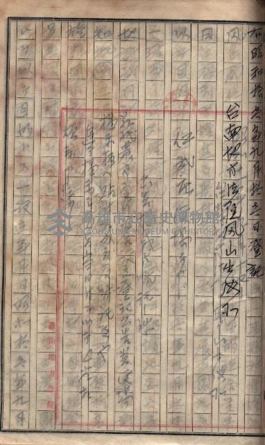 農事實行組合登記原稿綴入帳藏品圖，第6張