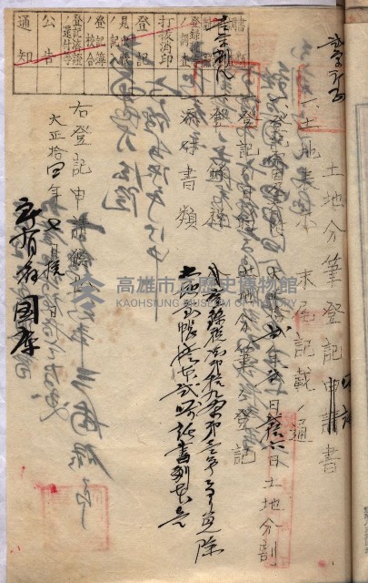 罹災救助基金所屬地交換書類
（高雄市高雄字哨船頭）藏品圖，第5張