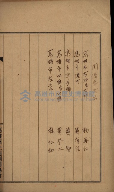 高雄州土地利用協會書類綴
（海軍用地使用許可關係）藏品圖，第6張