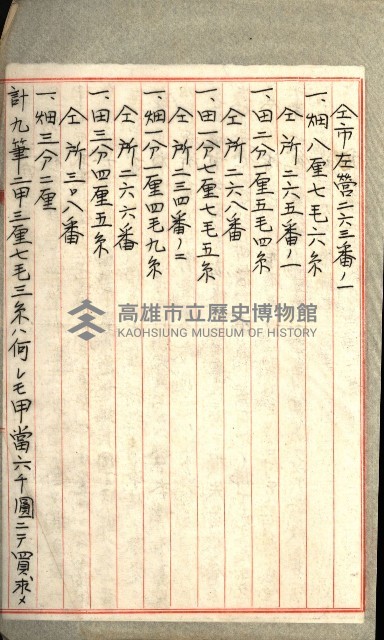 高雄州土地利用協會書類綴
（海軍用地使用許可關係）藏品圖，第309張