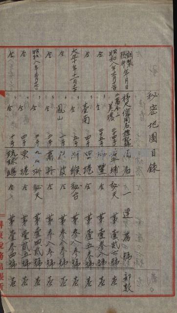 祕密地圖ニ關スル書類（高雄州）藏品圖，第419張