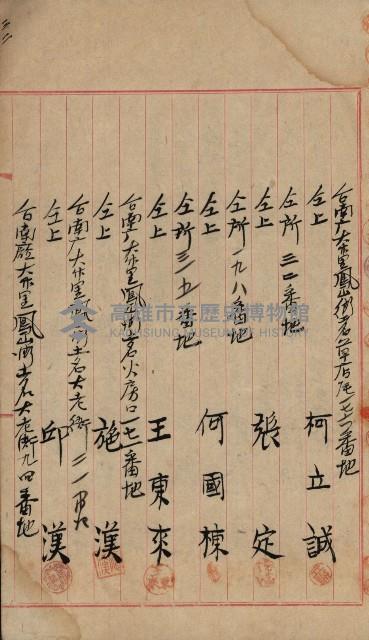 法人登記、申請書、通知書、屆書
附屬書類綴込帳
（申法第六號）藏品圖，第116張