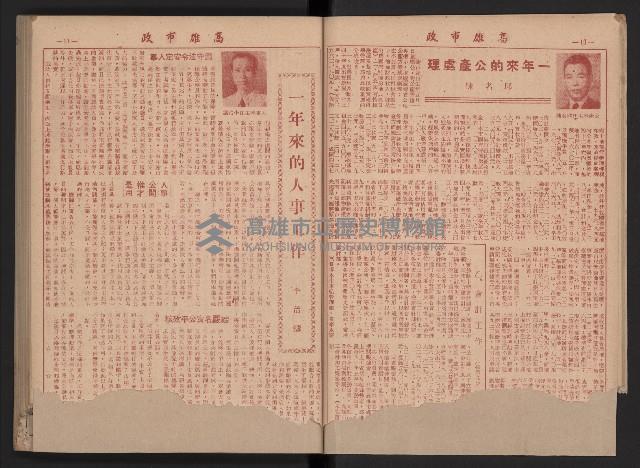《高雄市政》合訂本第二冊（26期-50期）藏品圖，第15張