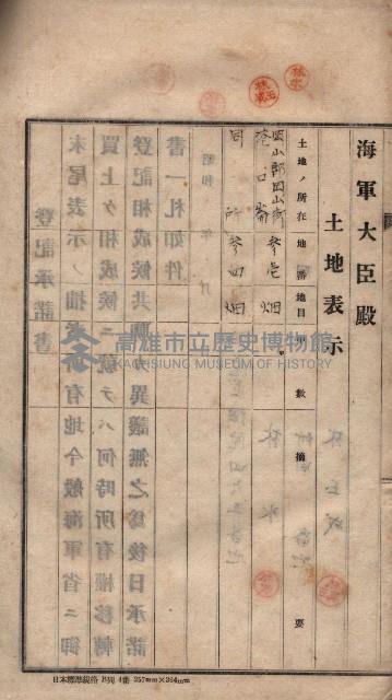 高臨營第一號ノ內三第（6）號
（竹子港、港口崙）藏品圖，第16張