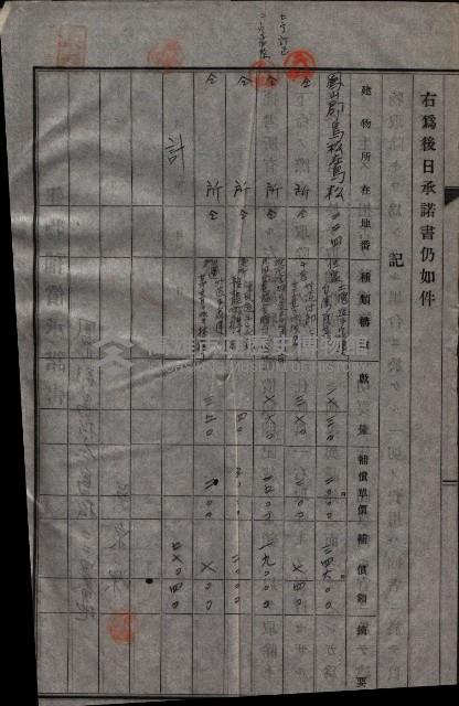 高雄工業用水道用地建物移轉承諾書
（買收關係－卅八之十五）藏品圖，第16張