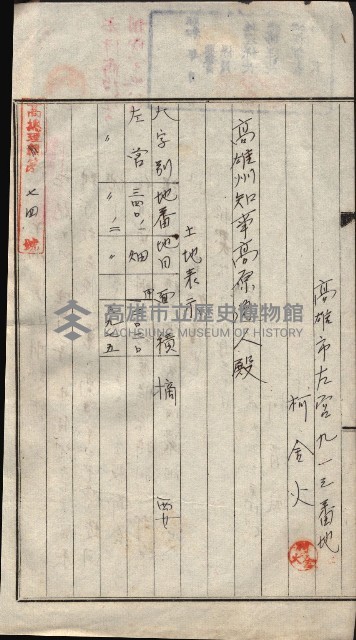 高雄第二中學校用地買收綴
（買收關係－卅八之六）藏品圖，第16張