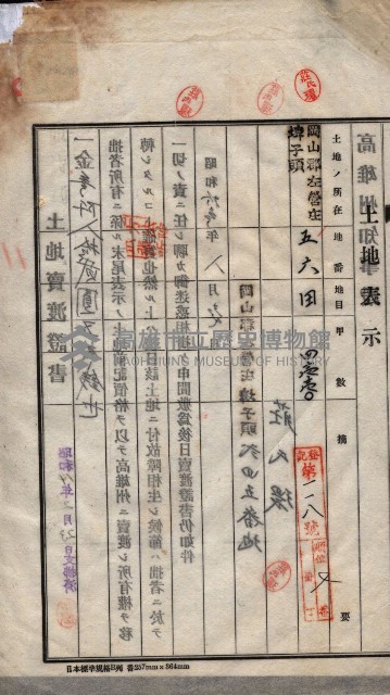 州買收地調書－登記濟証綴
（左營、埤子頭、前峰尾、內惟）藏品圖，第316張