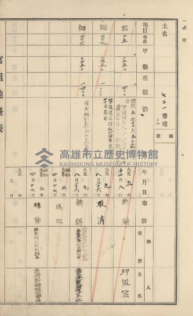 杉林庄官租地臺帳（二冊之內第二號）藏品圖，第316張