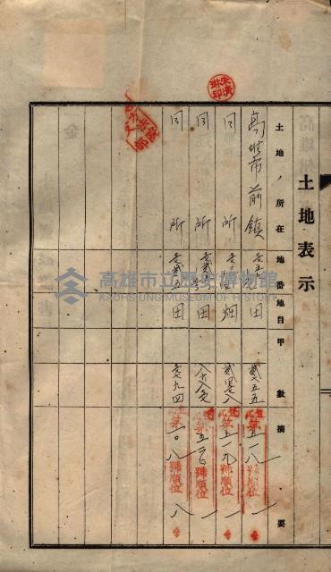 公共用地賣渡承諾書綴、賣渡證書（戲獅甲前鎮）藏品圖，第316張