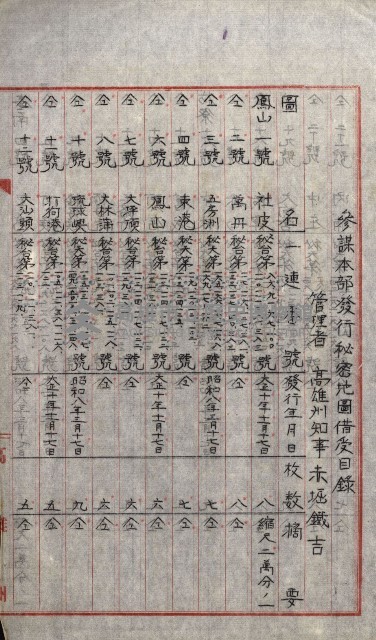 祕密地圖ニ關スル書類（高雄州）藏品圖，第763張