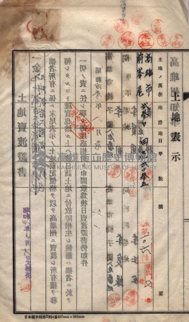 州買收地調書－登記濟証綴
（左營、埤子頭、前峰尾、內惟）藏品圖，第156張
