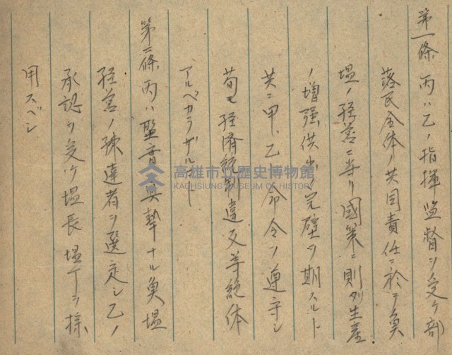 高雄州土地利用協會書類綴
（海軍用地使用許可關係）藏品圖，第249張