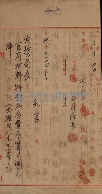 官有地整理費豫算關係書類
（地理系）藏品圖，第655張