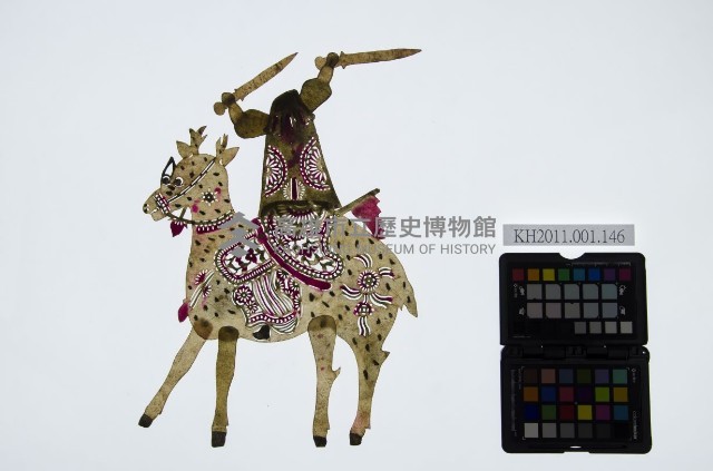 皮影戲偶女騎-道姑騎花鹿（偶身）藏品圖，第1張