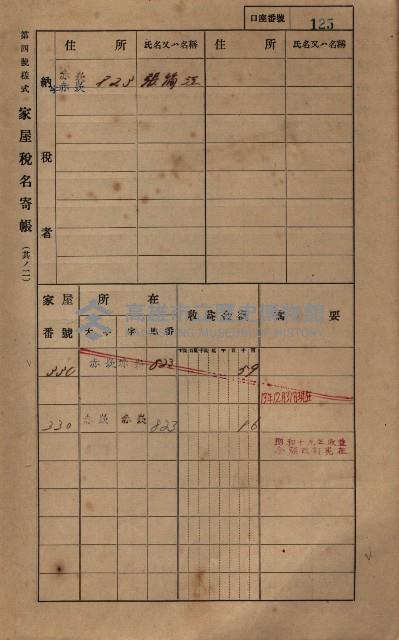 高雄州鳳山郡大寮庄赤崁家屋稅名寄帳
（三冊之內第一號）藏品圖，第146張