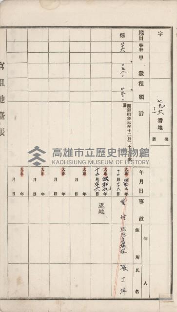 岡山街官租地臺帳（第六號）藏品圖，第46張