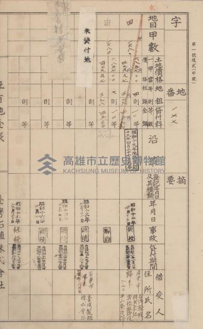 臺灣拓殖株式會社鳳山社有地臺帳（全一冊）藏品圖，第46張