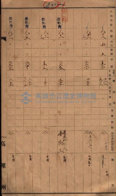林德官、五塊厝宿舍用地買收調書
追加買收－州有財產
（林德官、五塊厝關係－九之一）藏品圖，第46張