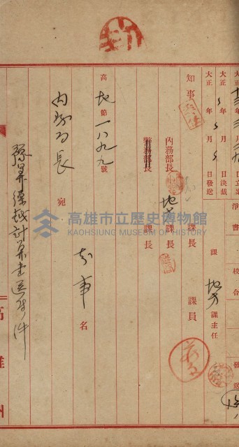 官有地整理費豫算關係書類
（地理系）藏品圖，第605張