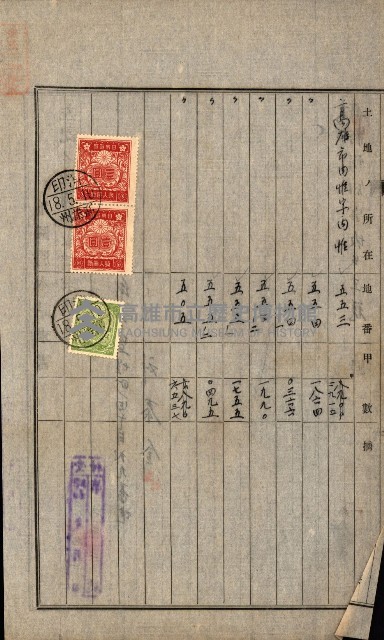 土地地圖謄本請求書（高雄州）藏品圖，第96張
