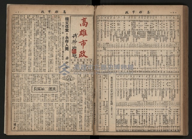 《高雄市政合訂本第三冊（50期-75期）》藏品圖，第95張
