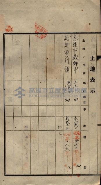 公共用地賣渡承諾書綴、賣渡證書（戲獅甲前鎮）藏品圖，第86張