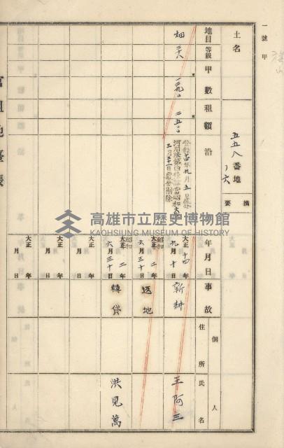 旗山街官租地臺帳（二冊之內第一號）藏品圖，第86張