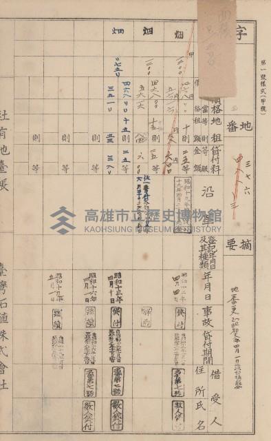 臺灣拓殖株式會社美濃社有地臺帳（二之一）藏品圖，第136張