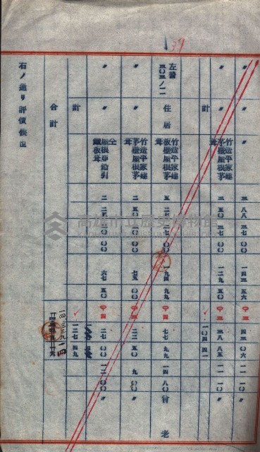 高雄第二中學校用地買收綴
（買收關係－卅八之六）藏品圖，第136張