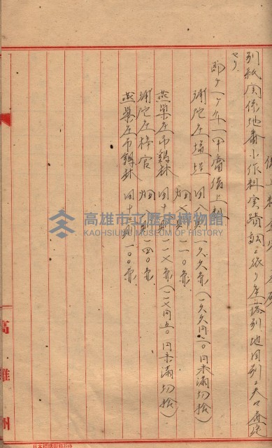 高臨營第一號ノ內十二（ト）第（4）號（借地）
（塩埕、梓官、吊雞林）藏品圖，第36張