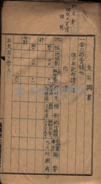 諸稅關係書綴藏品圖，第36張