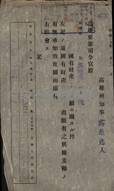 國有財產準貸付願
（高雄州水產業會）藏品圖，第36張