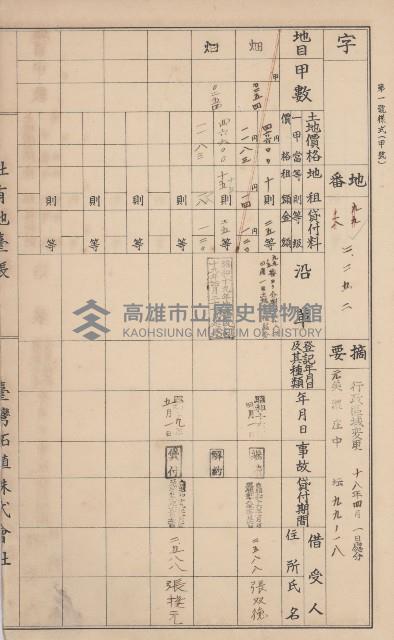 臺灣拓殖株式會社美濃社有地臺帳（二之一）藏品圖，第76張