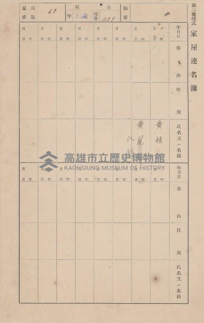 鳳山郡林園庄王公廟家屋臺帳（三冊之內第一號）藏品圖，第76張