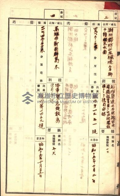 官有特種林野臺帳（高雄州）藏品圖，第76張