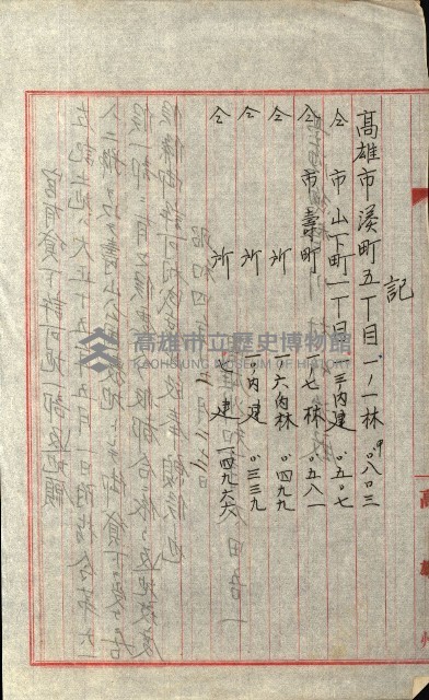 壽山公園貸下書類（指令第二一八號許可）藏品圖，第77張