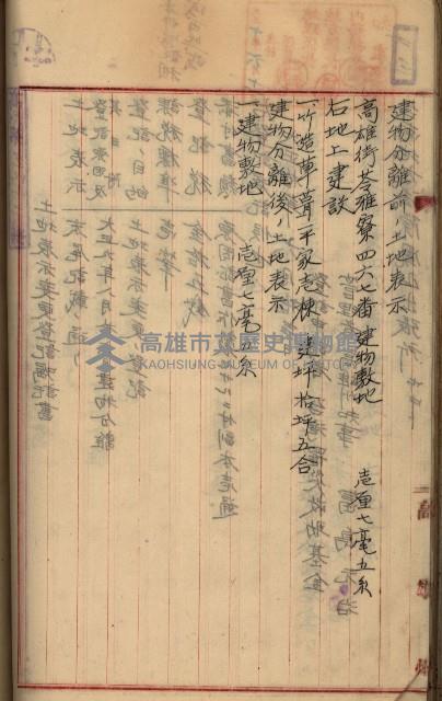 州財產－罹災救助基金所屬地ニ関スル登記原議書
（罹災救助－二十之五）藏品圖，第164張