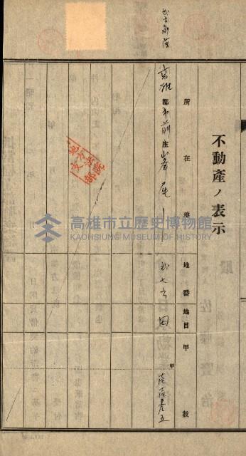 高雄州公共用地－抵當權抹消登記書類綴
（買收關係－卅八之九）藏品圖，第63張