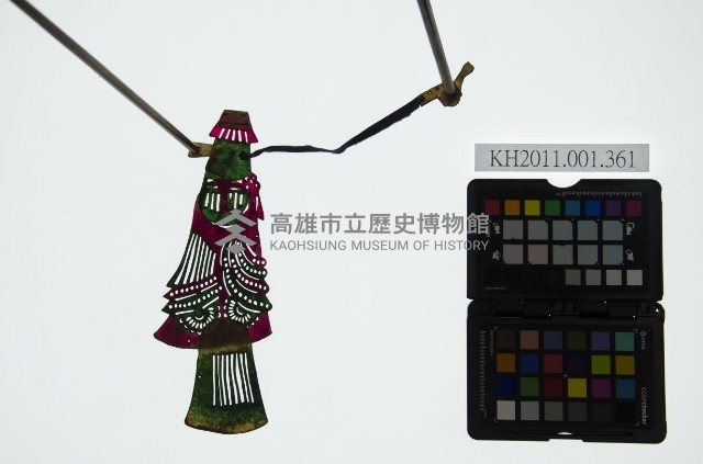 皮影戲簽桿立身偶-后妃（偶身）藏品圖，第1張