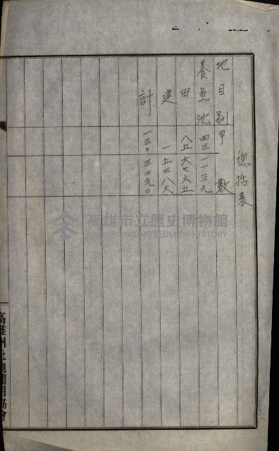 高雄州土地利用協會書類綴
（海軍用地使用許可關係）藏品圖，第226張