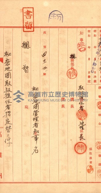 祕密地圖ニ關スル書類（高雄州）藏品圖，第830張