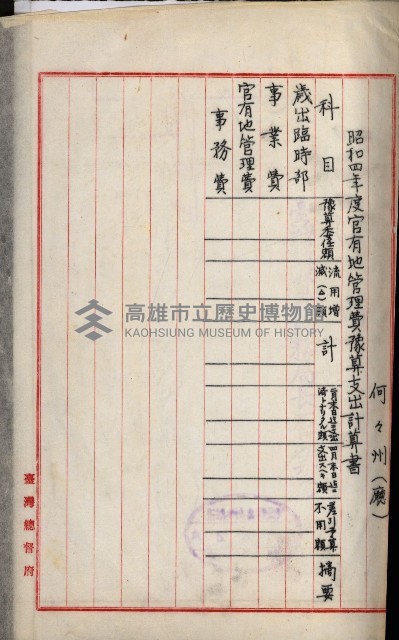 官有地整理費豫算關係書類
（地理系）藏品圖，第431張