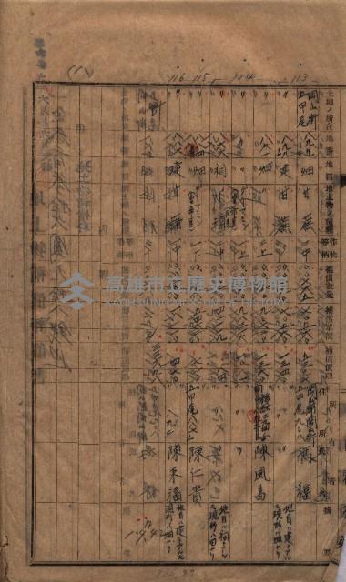 高臨營第一號ノ內三第（1）號
高臨營第一號ノ內九第（1）號
（施機第一九一、零一二番電）藏品圖，第123張