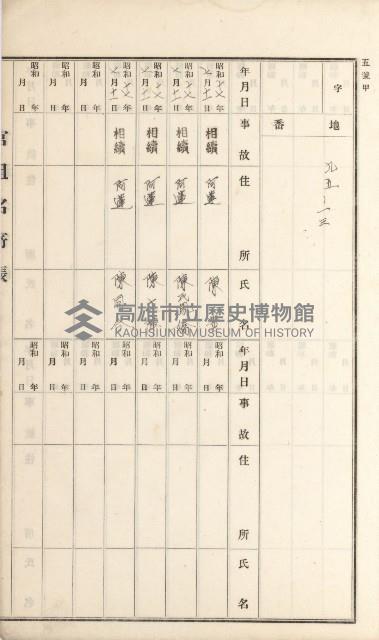 阿蓮庄官租名寄帳（十六冊之內第七號）藏品圖，第23張