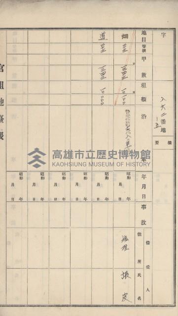 彌陀庄官租地臺帳（第十號）藏品圖，第23張