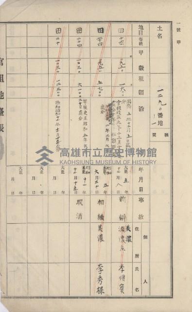 美濃庄官租地臺帳（二冊之內第二號）藏品圖，第203張