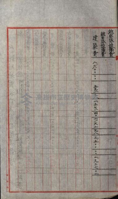 海軍豫算關係藏品圖，第505張