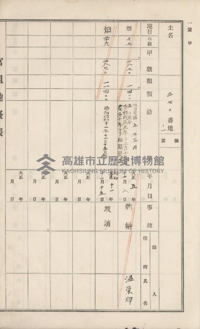 美濃庄官租地臺帳（二冊之內第二號）藏品圖，第103張