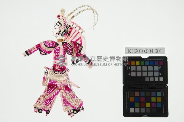 陝西皮影戲偶：武旦（女將）藏品圖，第1張